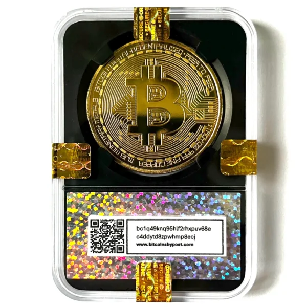 Physical Bitcoin Cold Storage Wallet Front